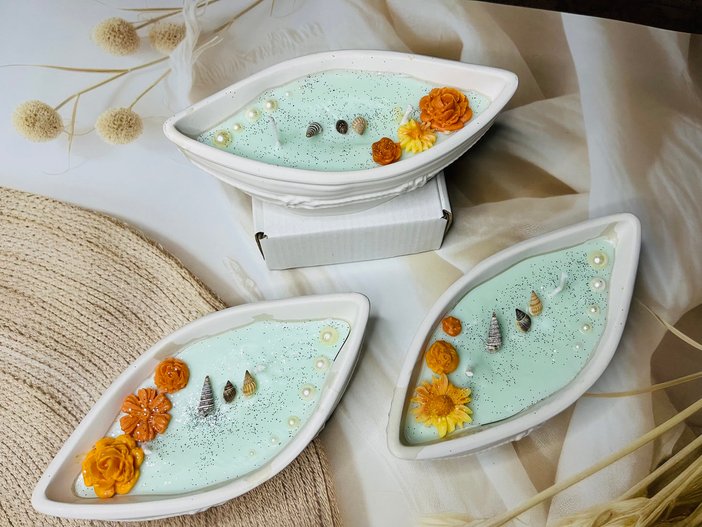 Boat Shaped Scented Candle – Ocean Breeze Theme