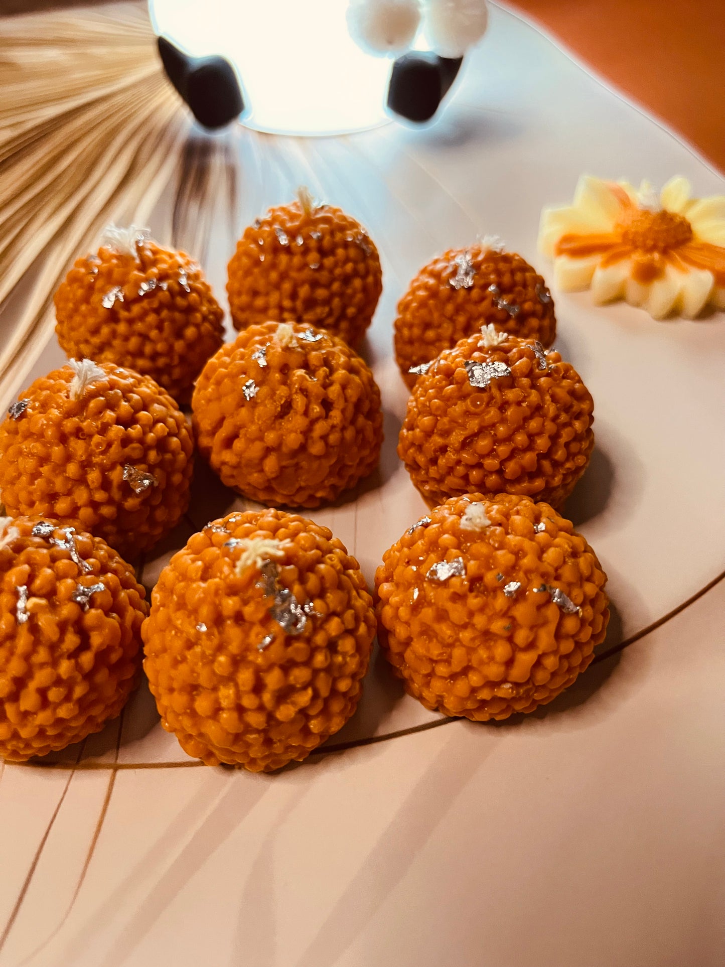 Motichoor Laddoo Candles with Kesar Fragrance