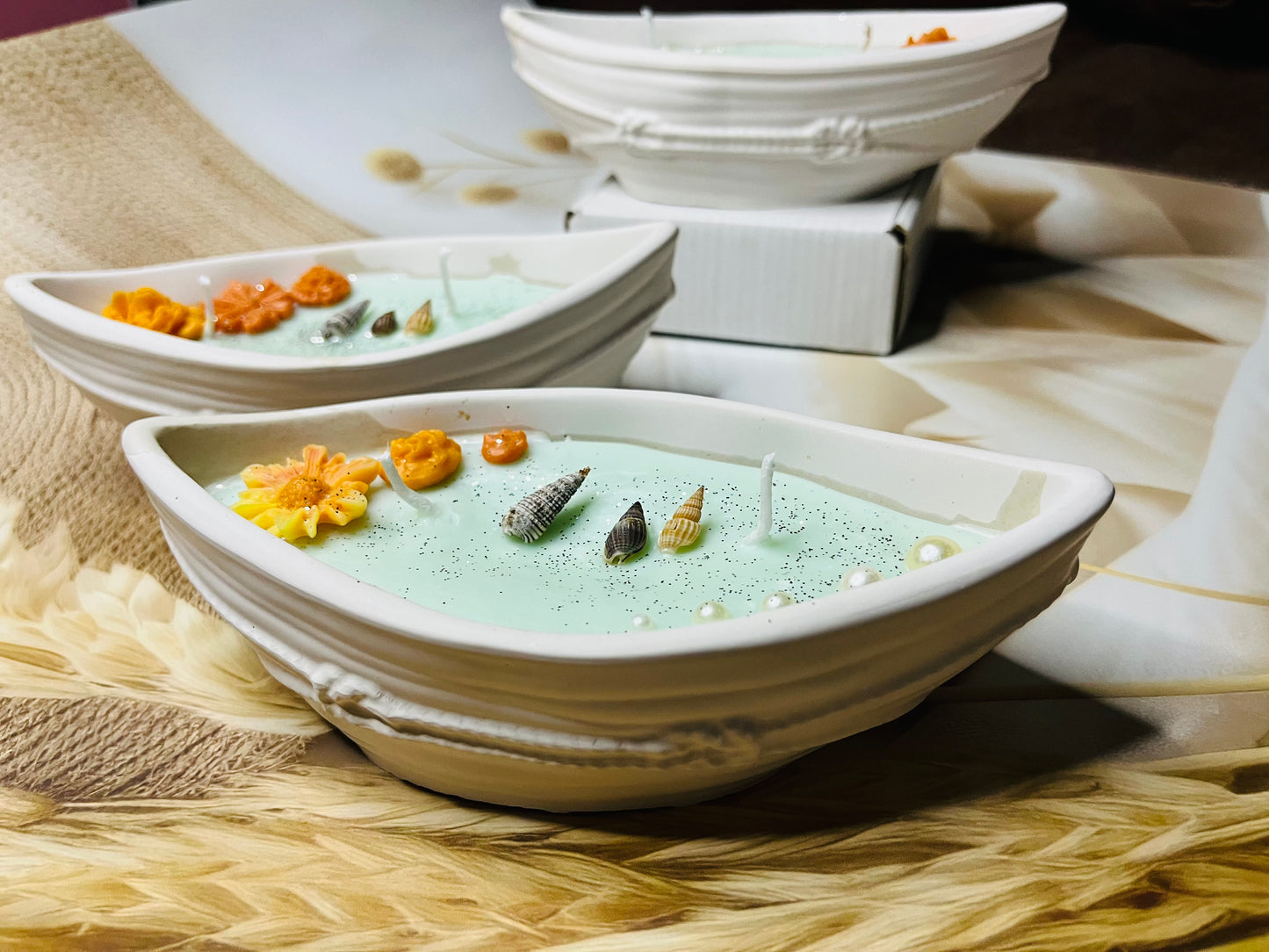 Boat Shaped Scented Candle – Ocean Breeze Theme