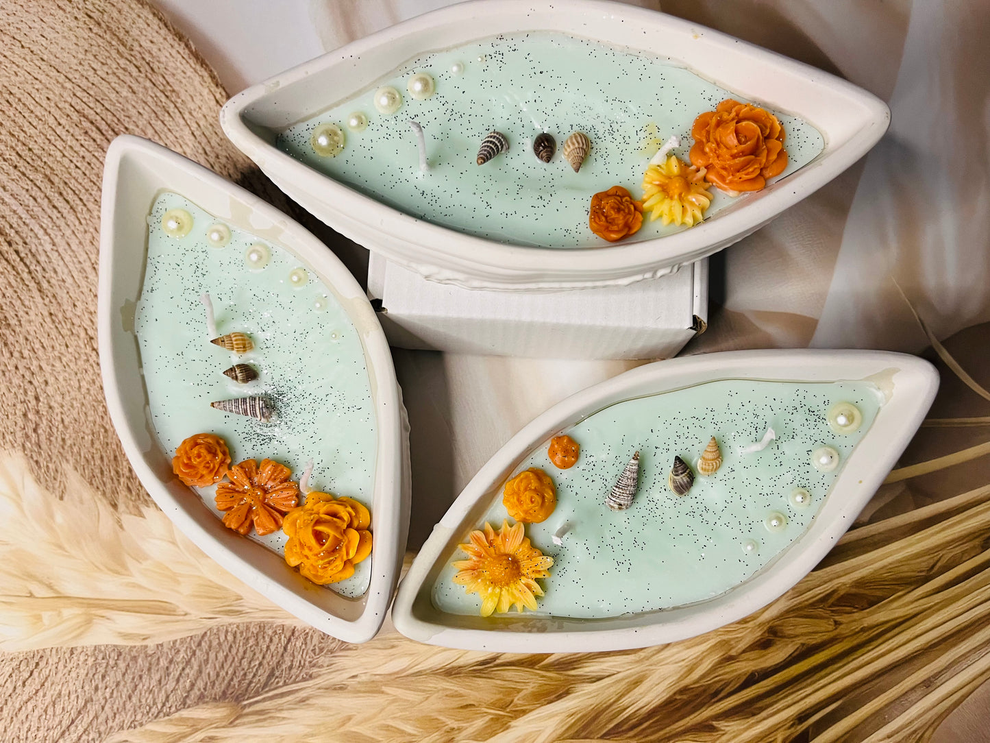 Boat Shaped Scented Candle – Ocean Breeze Theme
