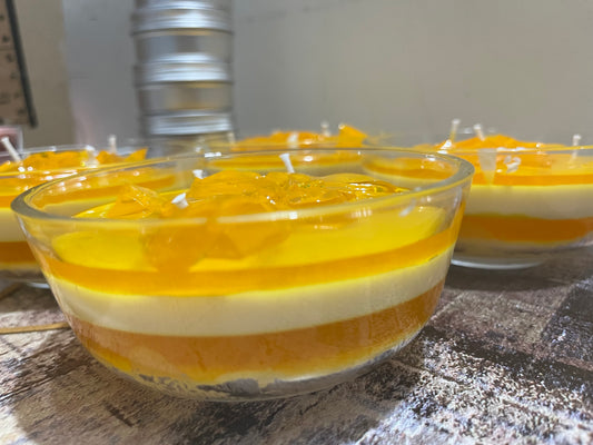 Mango Mousse Scented Candle – Tropical Delight in a Bowl 🥭✨